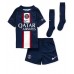 Billige Paris Saint-Germain Kylian Mbappe #7 Hjemmetrøye Barn 2022-23 Kortermet (+ korte bukser)